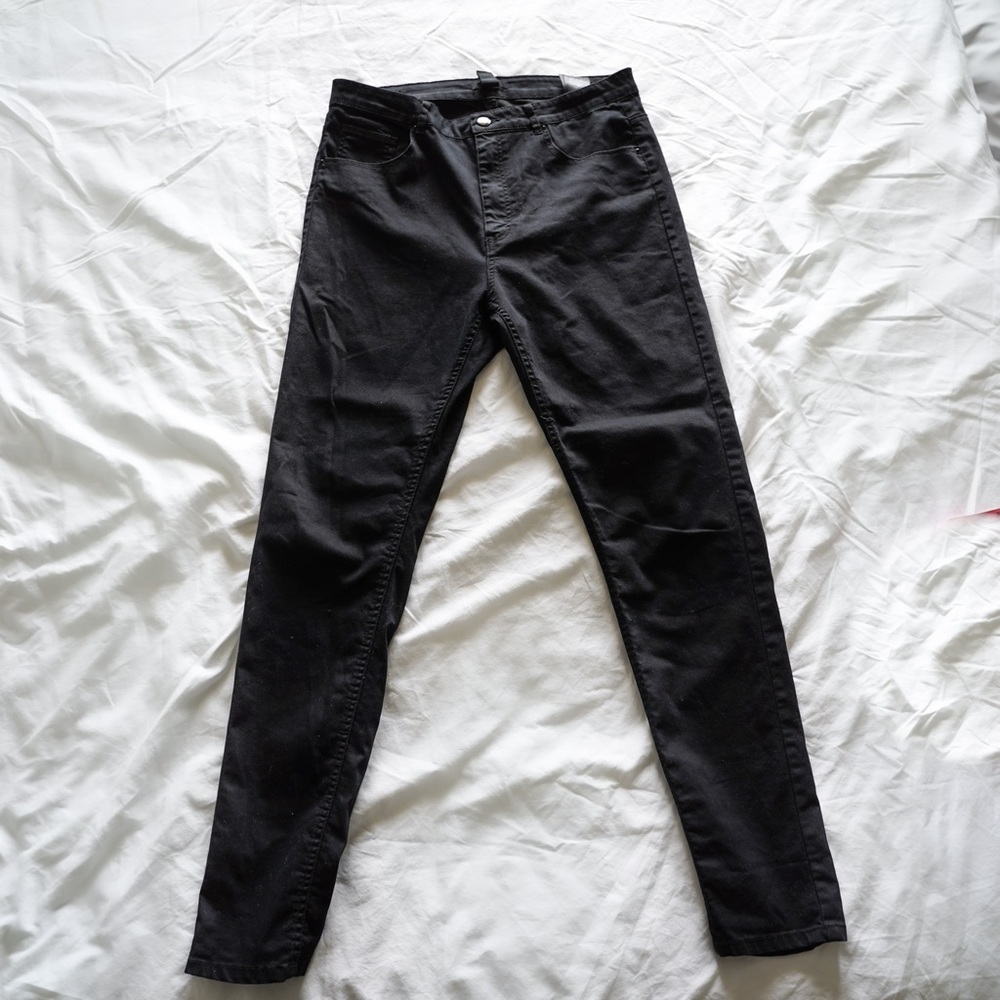 H&M size 14 black high waisted jeans